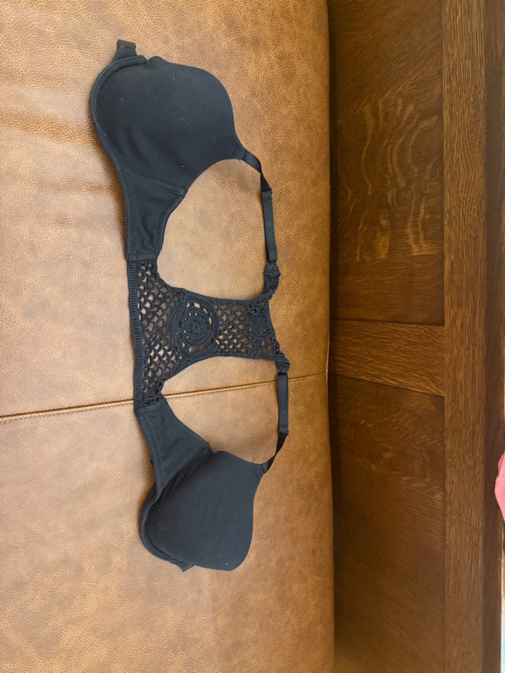 Victoria's Secret Black Crochet Back Bra